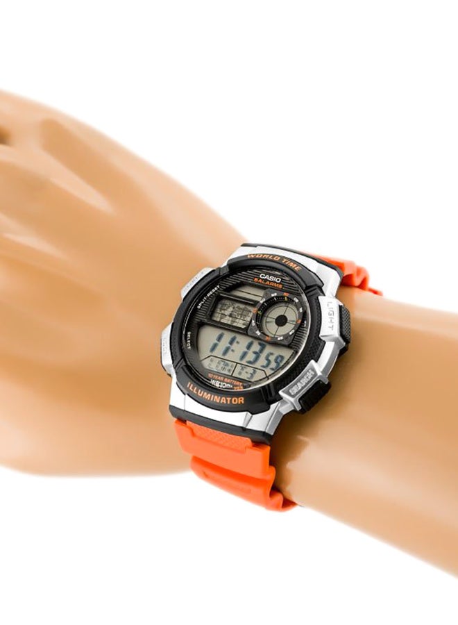 كاسيو ساعة يد رقمية كاباليرو طراز AE-1000W-4BVEF - مقاس 44 مم - لون برتقالي للرجال - Image 3