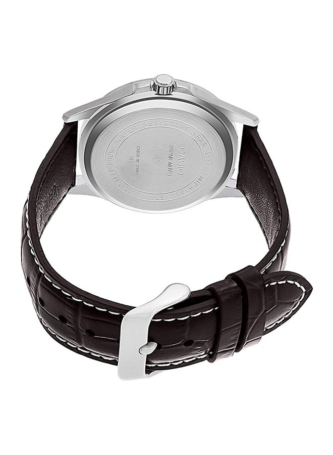 Men's Leather Analog Watch MTP 1381L-7A