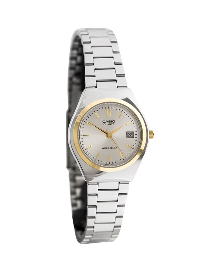 كاسيو ساعة يد بعقارب مقاومة للماء من سلسلة إنتايسر طراز LTP-1170G-7ARDF - قياس 30 مم - لون فضي للنساء - Image 1