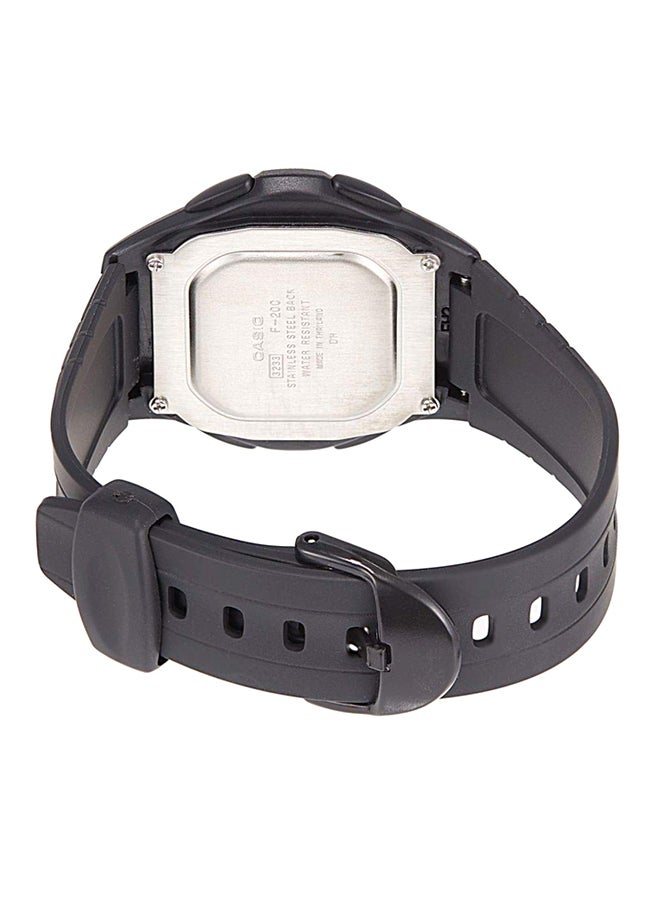 CASIO - Boys' Youth Series Water Resistant Digital Watch F-200W-9A - 40 mm - Black - Image 1
