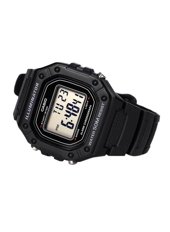 كاسيو ساعة يد رقمية كاجوال W-218H-1AVEF - مقاس 44 مم - لون أسود للرجال - Image 5