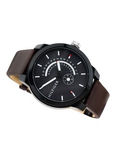TOMMY HILFIGER Men's Denim Leather Analog Wrist Watch 1791478  - Image 3