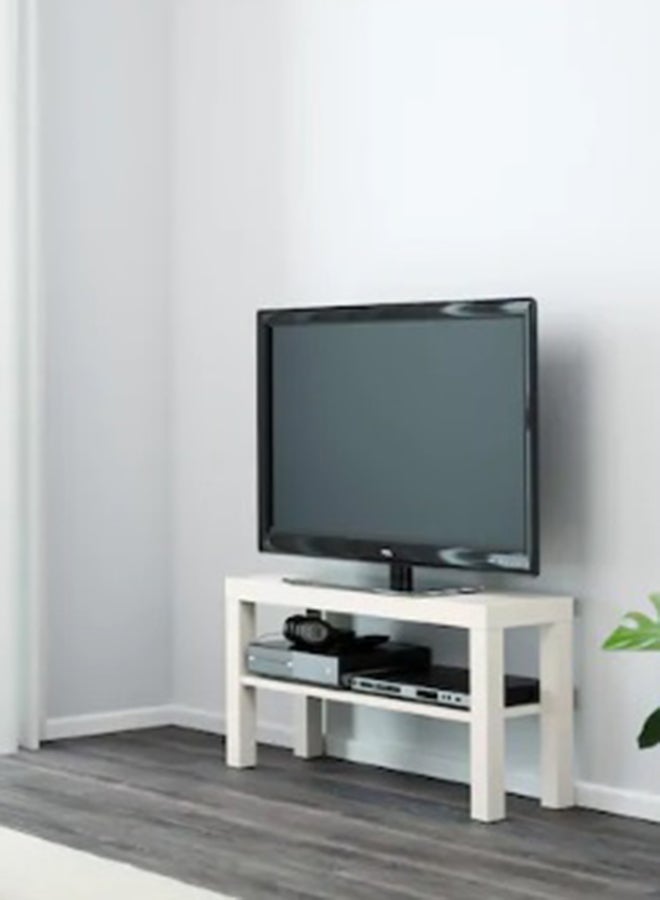 ZENHOME - Rectangular Shape Two Tier TV Bench 	 45x90x26 cm Particle Board White - Image 1