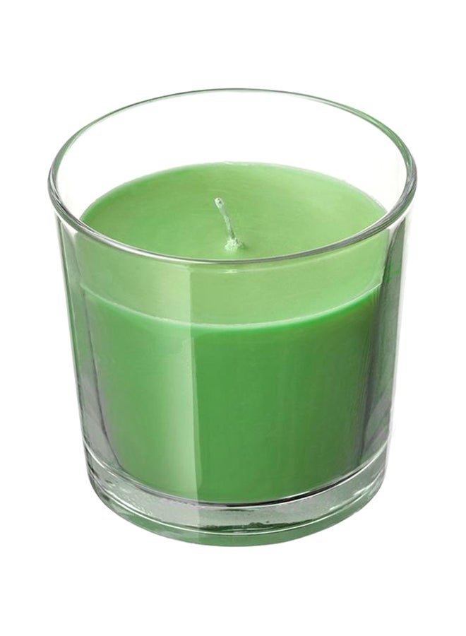 شمع معطر في كوب زجاجي أخضر 9x4.5سم