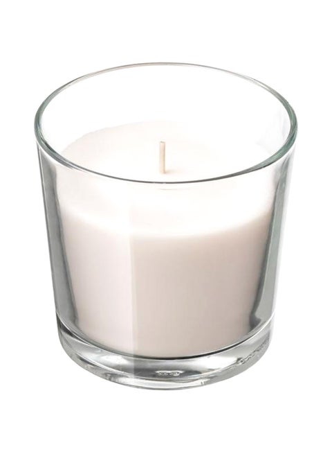 Scented Candle In Glass White 9x4.5cm