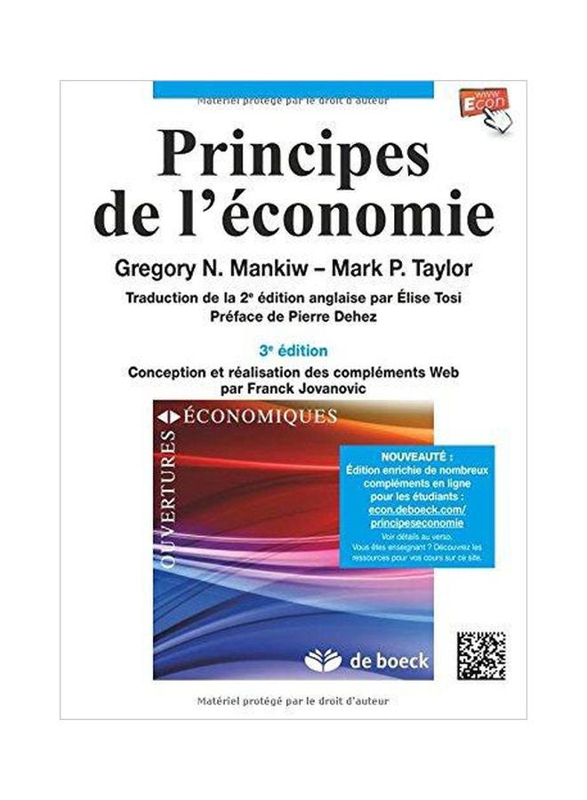 Principes De L'Economie 2013 Paperback French by Gregory N. Mankiw