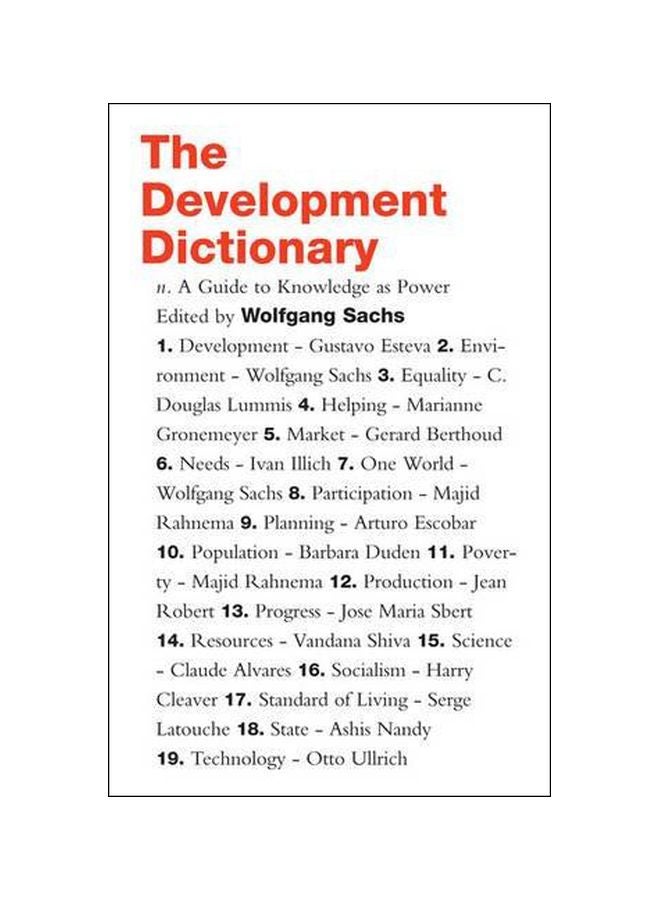 The Development Dictionary: A Guide To Knowledge As Power paperback english - 1 February 2010 