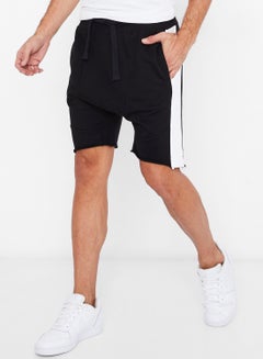 STATE 8 Side Panelled Knit Shorts Black/White  - Image 1