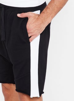 STATE 8 Side Panelled Knit Shorts Black/White  - Image 4