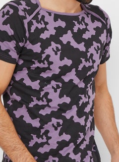 STATE 8 Printed T-shirt Purple/Black  - Image 4