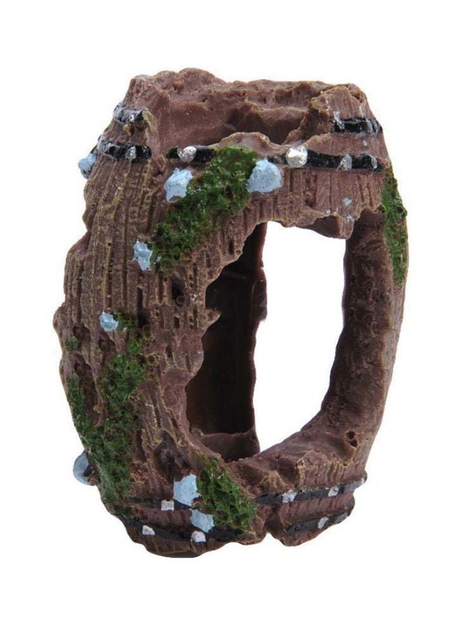 Generic Ancient Barrel For Aquarium Decoration Brown/Black/Green  - Image 5