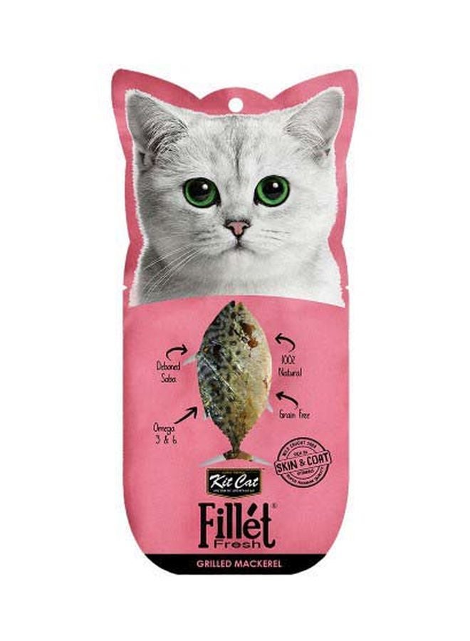 كيت كات سمك ماكريل طازج مشوي من فيليت متعدد الألوان