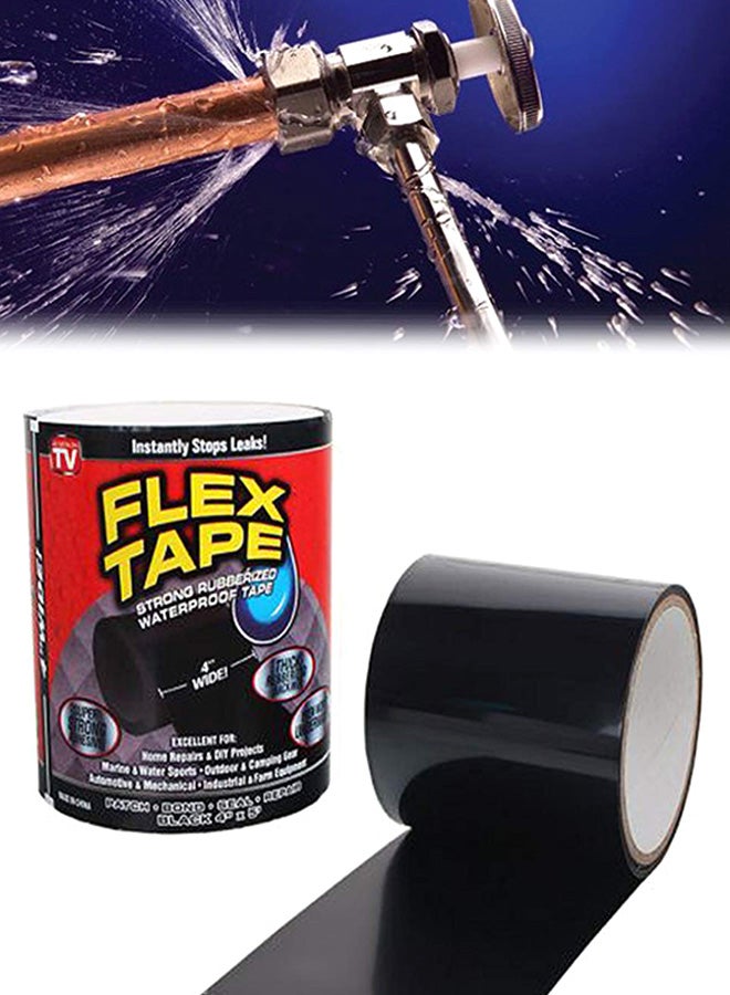 شريط فليكس بي في سي أسود 20سم - Image 3