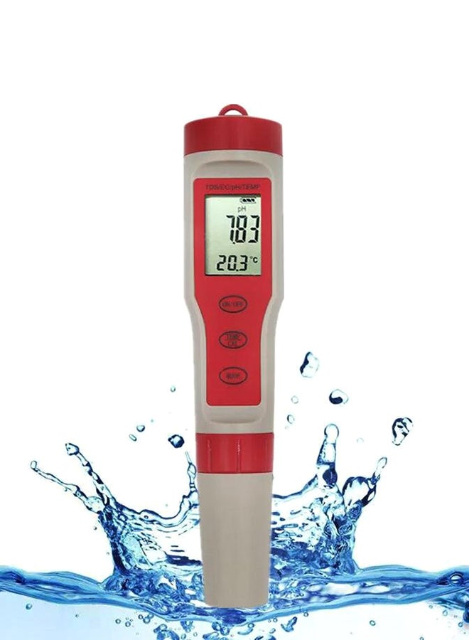 Generic Tds, pH, Ec And Temp Red/Grey 15centimeter  - Image 2