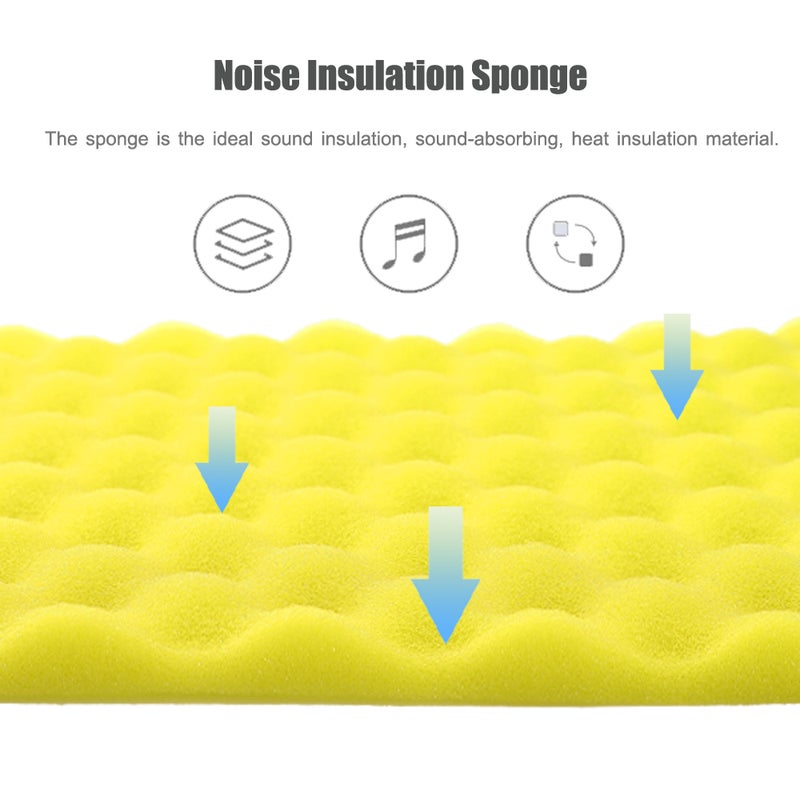 24-Piece Soundproof Wedge Foam Insulation Sponge E713BL Blue  - Image 3