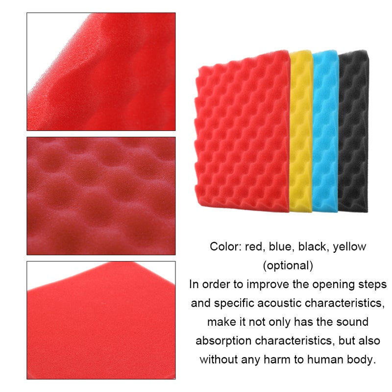 24-Piece Soundproof Wedge Foam Insulation Sponge E713BL Blue  - Image 4