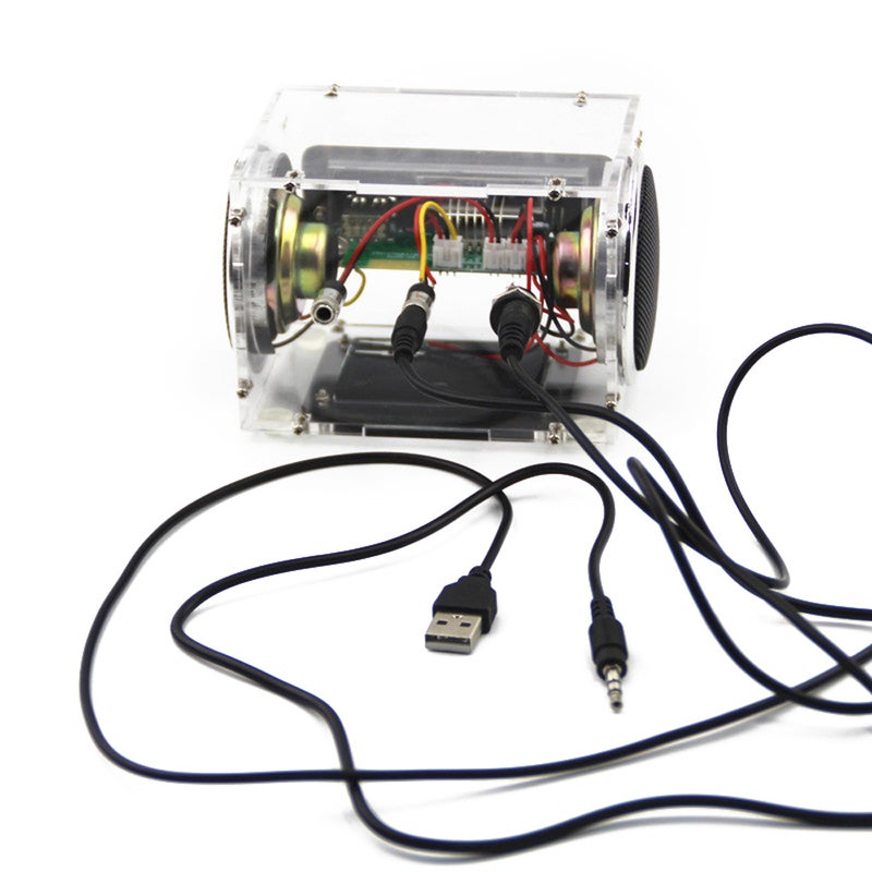 Multifunctional DIY Stereo Speaker With Battery Charger E022B-1 Clear - Image 2