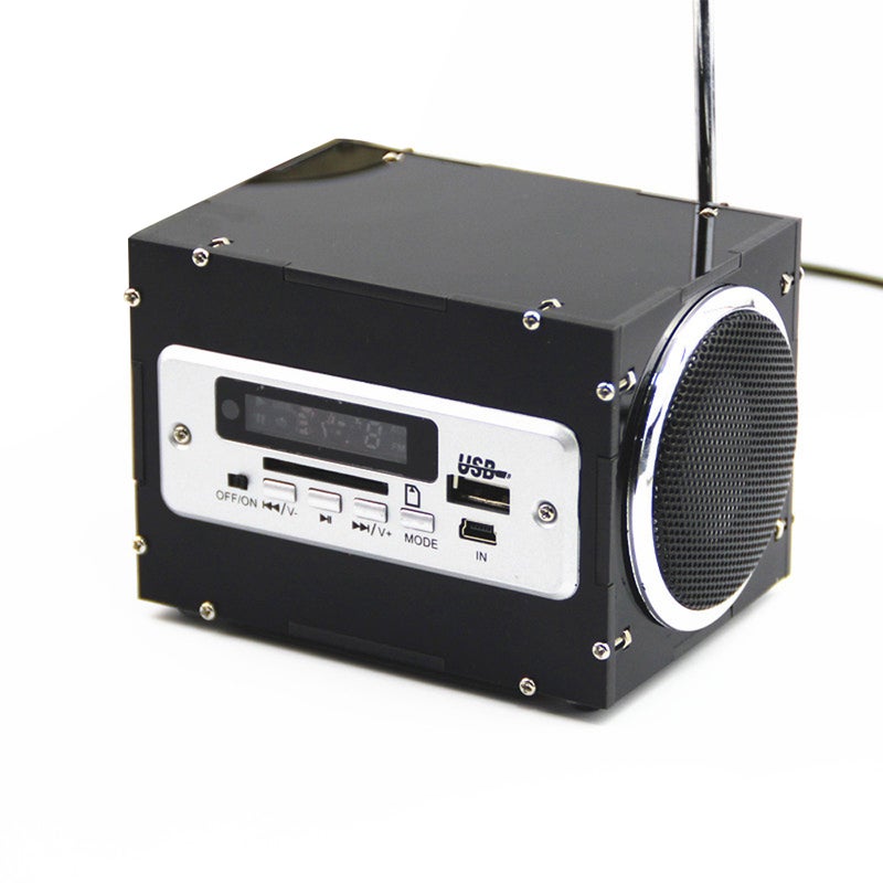 Multifunctional DIY Stereo Speaker With Battery Charger E022A-4 Black - Image 1