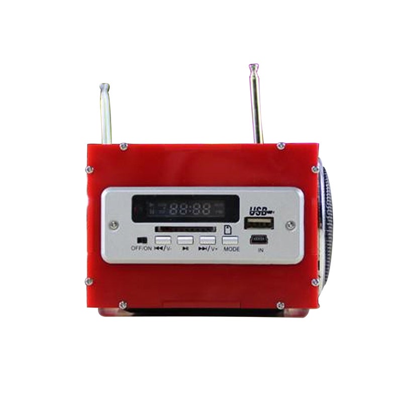 Multifunctional DIY Stereo Speaker With Battery Charger E022A-2 Red - Image 1