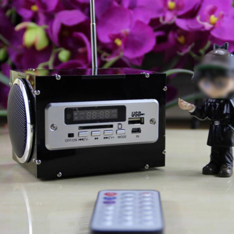 Multifunctional DIY Stereo Speaker With Battery Charger E022A-4 Black - Image 2