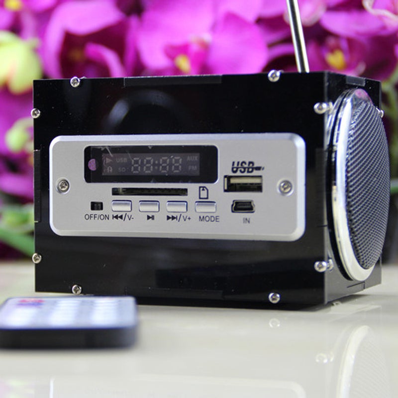 Multifunctional DIY Stereo Speaker With Battery Charger E022A-4 Black - Image 4