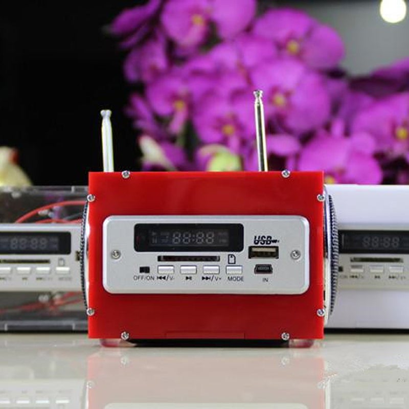 Multifunctional DIY Stereo Speaker With Battery Charger E022A-2 Red - Image 4