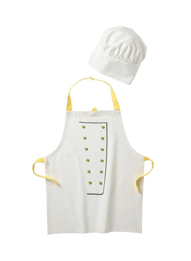 Toppklocka Children's Apron With Hat White 75cm