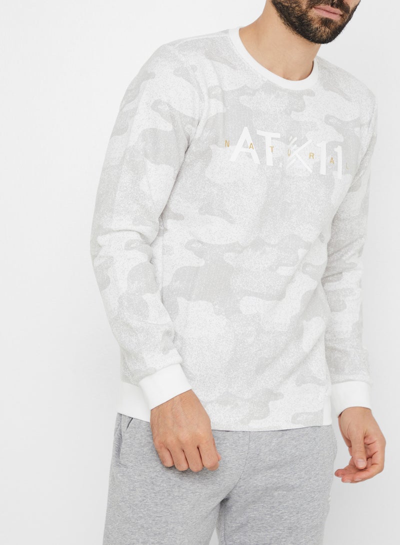 ANTA - Printed Sweatshirt White - Image 1