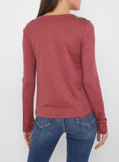 ONLY Jeweled Applique Sweater Pink  - Image 3