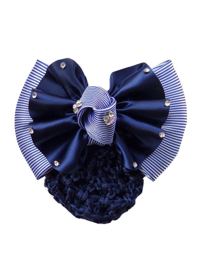 مشبك شعر للزينة بتصفيفة عصرية شبكية أزرق/ أبيض