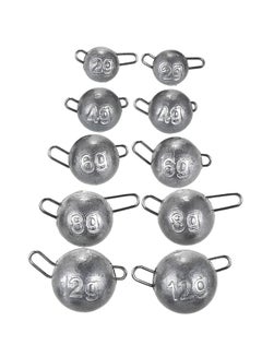 Generic 10-Piece Terminal Fishing Tackle Jig Head Lead Sinker 0.062kg  - Image 1