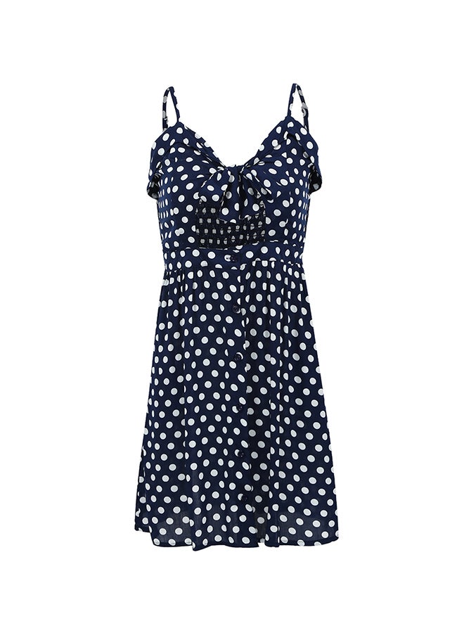 Polka Dot Mini Dress Blue/White - Image 1