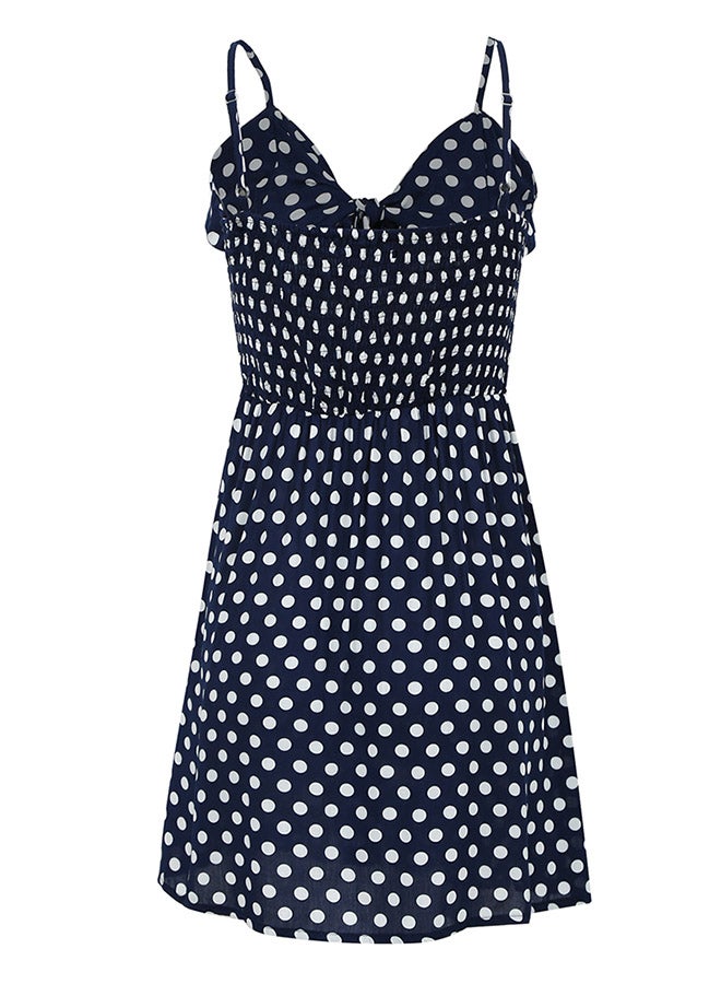 Polka Dot Mini Dress Blue/White - Image 2
