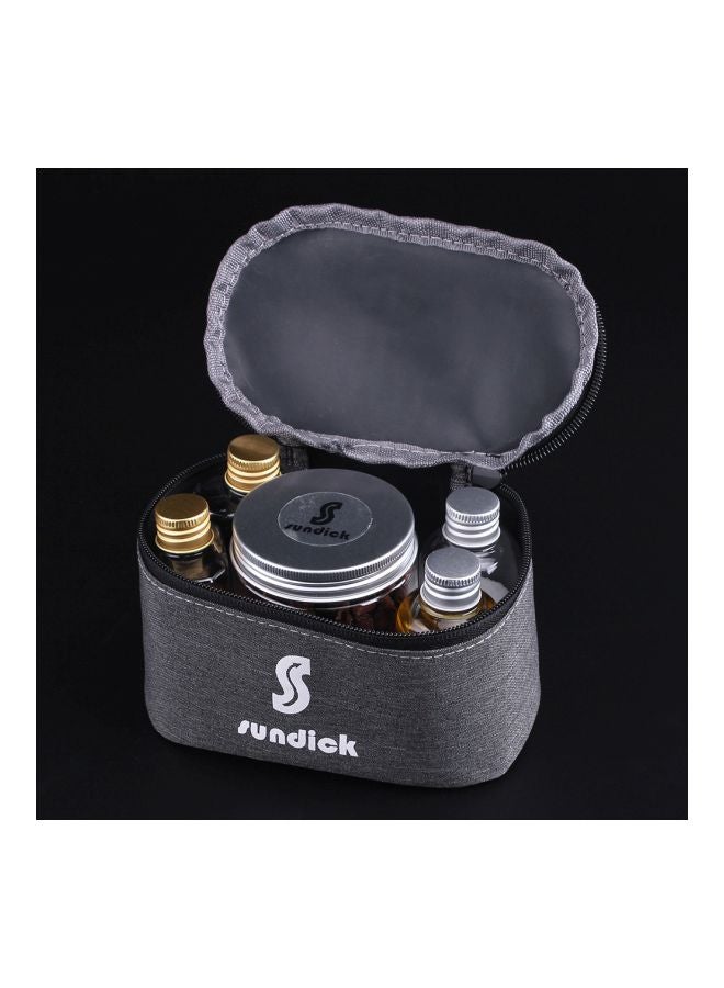 صنديك حافظة طقم زجاجات الزيت والخل والتوابل للتخييم مكونة من 7 أقسام - Image 3