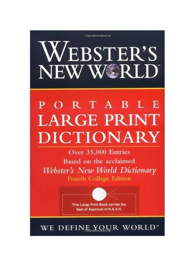 Webster's New World Portable Large Print Dictionary Paperback English by Jonathan L. Goldman - 09-Aug-02 