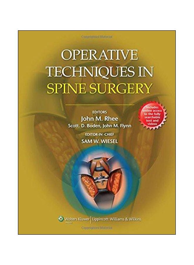 Operative Techniques In Spine Surgery Hardcover English by Sam W. Wiesel