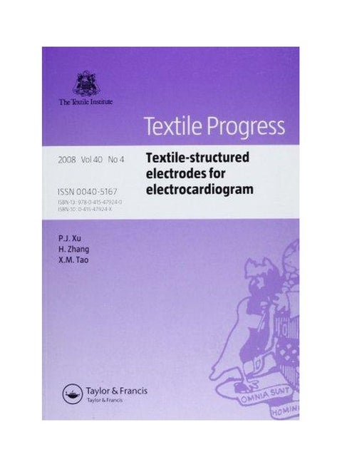 Textile-Structured Electrodes For Electrocardiogram: Textile Progress Paperback English by P. J. Xu