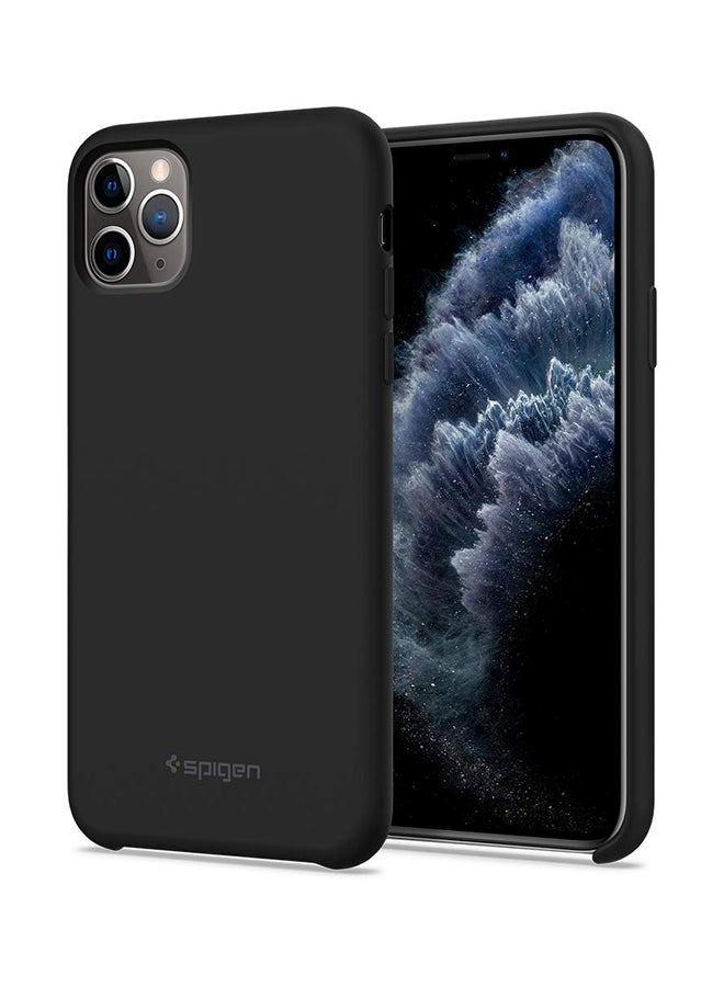 Spigen - Silicone Fit Designed Case Cover For Apple iPhone 11 Pro Max Black - Image 1