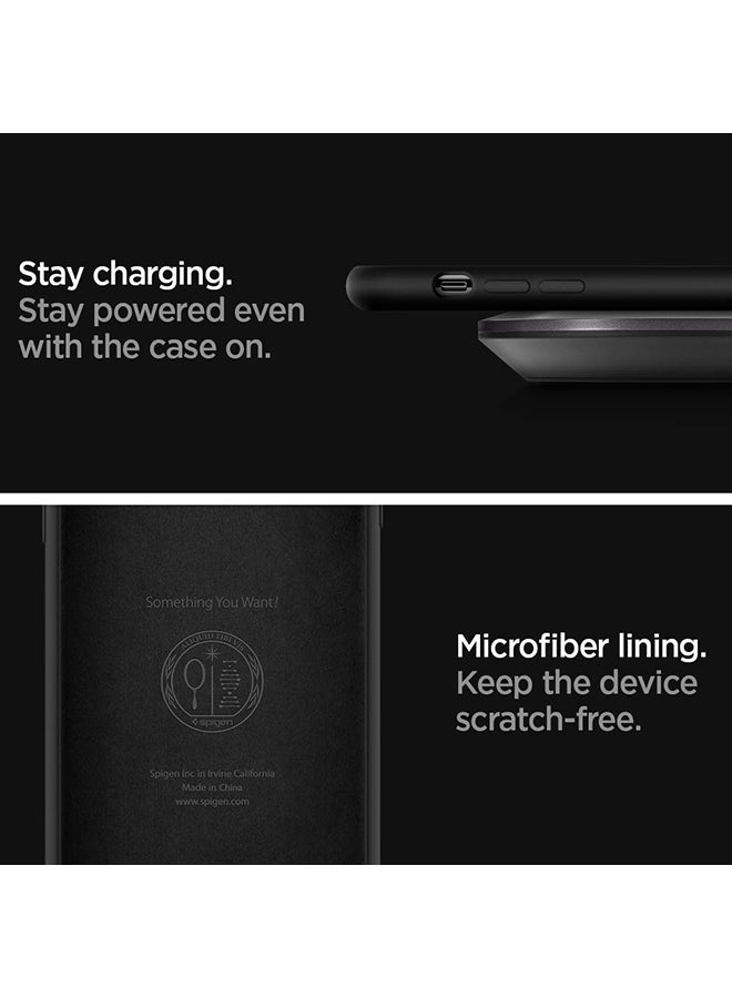 Spigen - Silicone Fit Designed Case Cover For Apple iPhone 11 Pro Max Black - Image 1