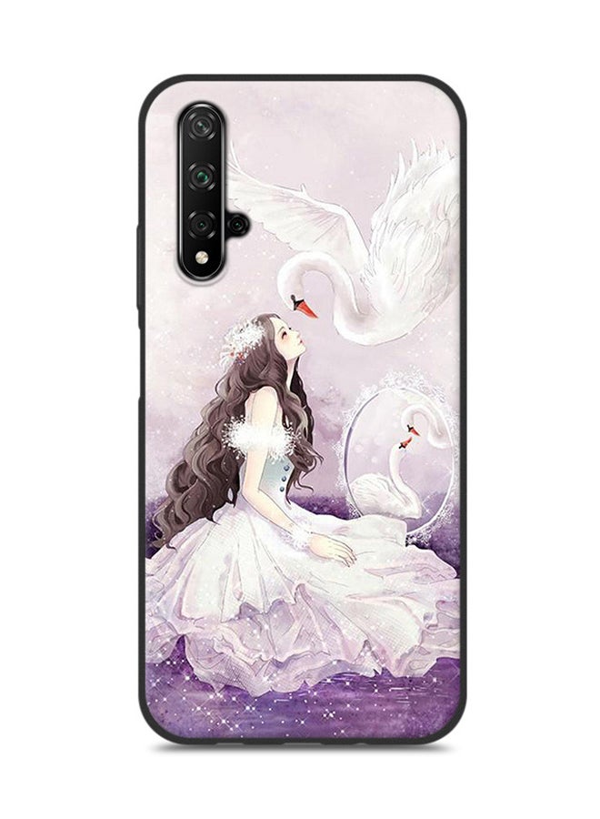 تو أون غطاء حماية واق لهاتف هواوي نوفا 5T أبيض وبنفسجي