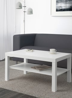 ZENHOME Open Shelf Coffee Table White  - Image 2