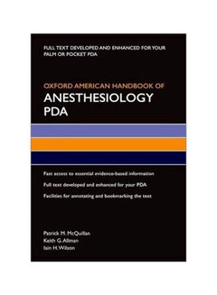 Oxford American Handbook Of Anesthesiology PDA Audiobook English by Patrick M. McQuillan - 04-Mar-09 - v1572519383/N31791859A_1