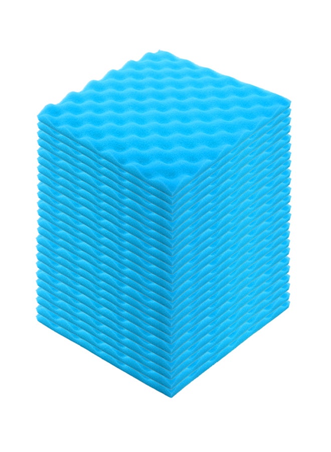 24-Piece Soundproof Wedge Foam Insulation Sponge E713BL Blue  - Image 1