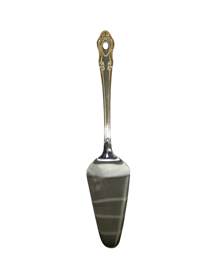 Cc Golden Frame Serving Spoon Silver 25centimeter  - Image 1
