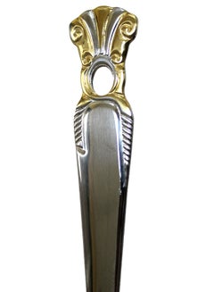 Cc Stainless Steel Serving Spoon With Decorative Handle Silver 25cm  - Image 3