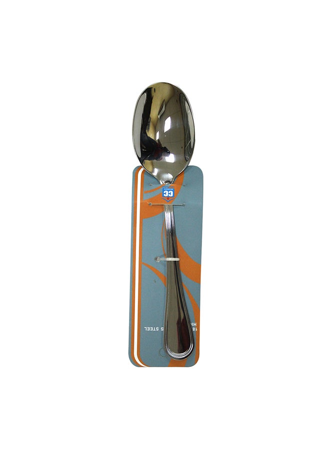 Cc Soap Table Spoon With Golden Frame Silver 21cm 