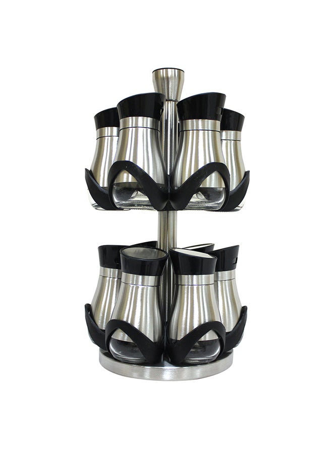 Cc 13-Piece Spice Rack Set Silver 25x15x15centimeter  - Image 1