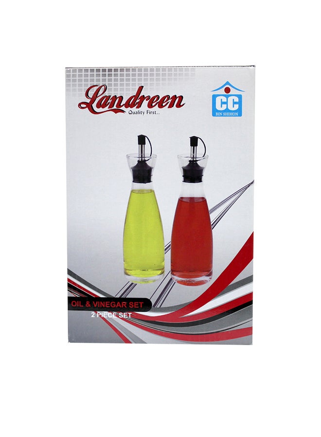 Cc 2-Piece Oil And Vinegar Bottle Set Clear 15x7x22centimeter  - Image 2
