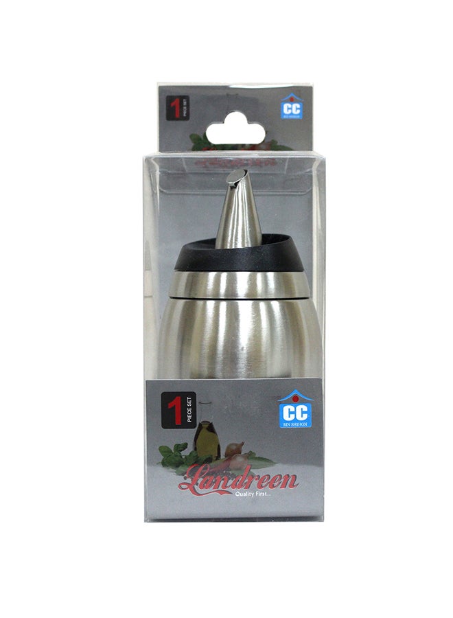 Cc Oil And Vinegar Stainless Steel Bottle Silver/Clear 17x8x8cm  - Image 2