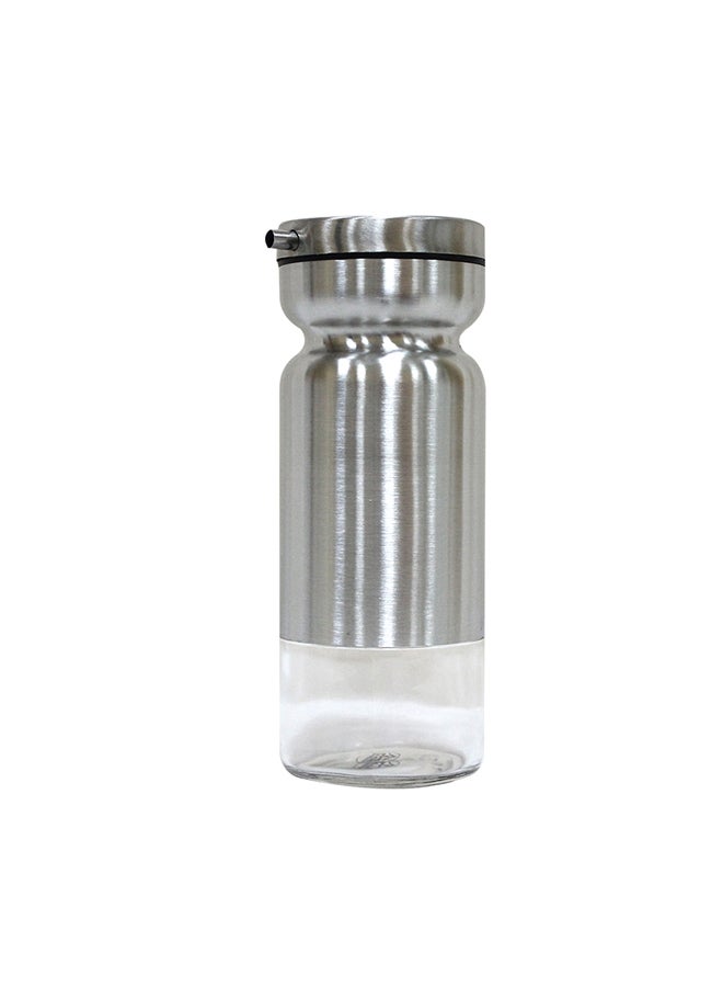 Cc Oil And Vinegar Stainless Steel Bottle Silver/Clear 7x7x18cm  - Image 1